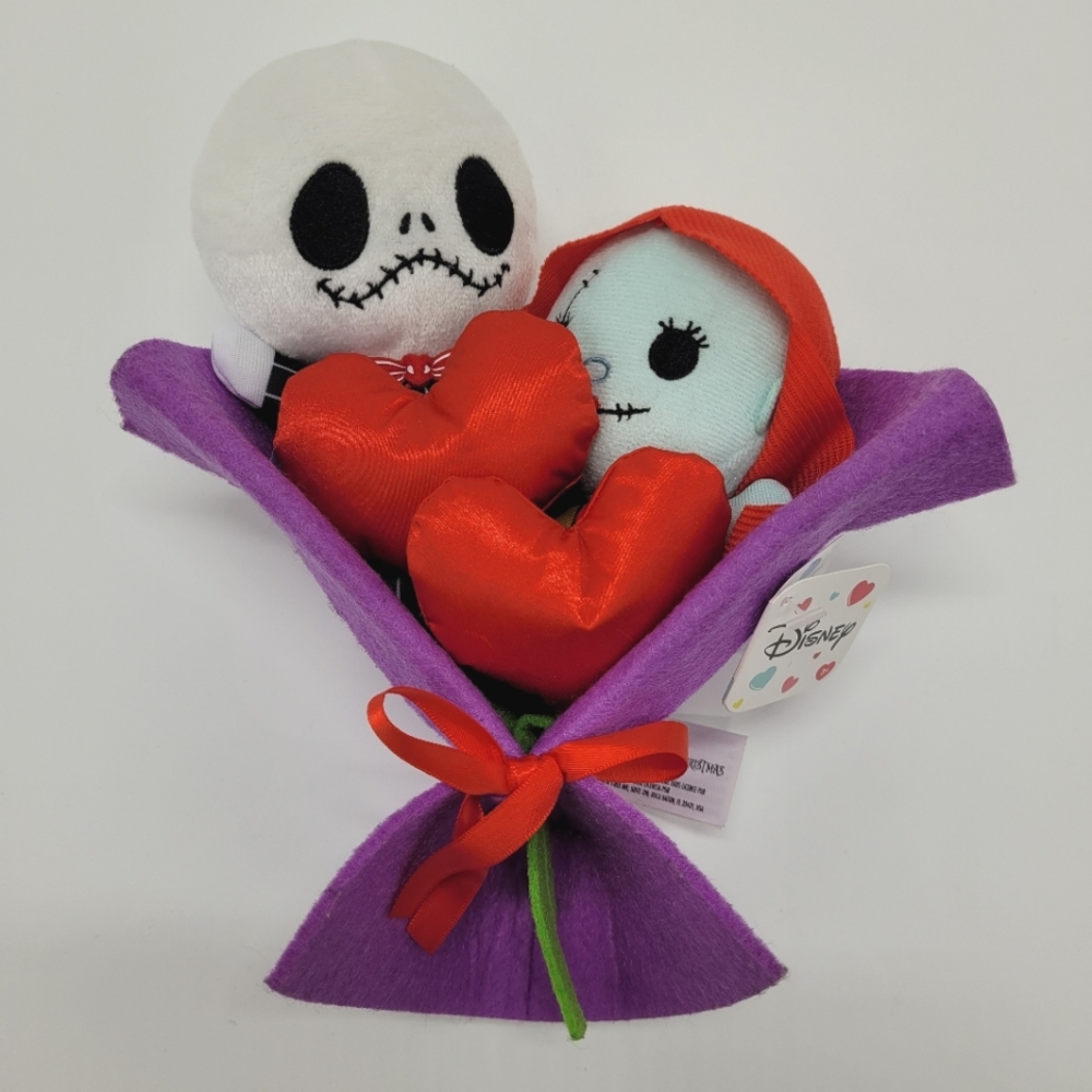Disney Jack Skellington Sally Plush Bouquet Nightmare Before Halloween NEW